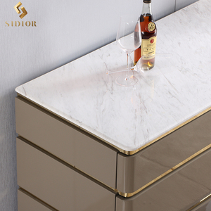 Armoire <span class=keywords><strong>console</strong></span> moderne de luxe en marbre d'alto table avec tiroir armoire latérale en marbre <span class=keywords><strong>console</strong></span> <span class=keywords><strong>blanc</strong></span> <span class=keywords><strong>et</strong></span> or armoire de rangement - Product Image 4