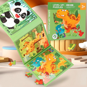 Giocattoli educativi magnetici 3-in-1 per bambini <span class=keywords><strong>libro</strong></span> Puzzle di cartone con animali dei cartoni animati tema auto per ragazzi e ragazze - Product Image 1