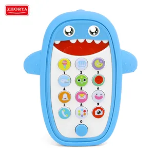 Hot Koop Touch Screen Blauw Plastic Baby Leren Speelgoed Smart Muziek Mobiele Telefoon Speelgoed Baby Vroege Educatief Speelgoed Voor kids