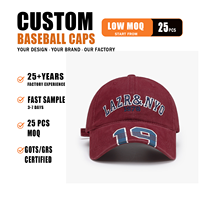 Casquette de baseball en jean délavé avec broderie de lettres et logo, imprimé grand numéro sur la visière, calotte souple