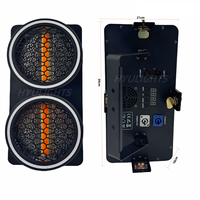 RGBW 120W Retro Matrix LED Stage Light DMX 2-Eyes Audience Blinder Iluminación ambiental DJ Strobe Wash Retroiluminación con lámpara de aluminio