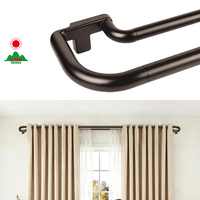 Tringle à rideau simple réglable sans perçage, installation facile en un clic, en acier au carbone pour la maison, le bureau, la chambre, la fenêtre, avec supports de maintien