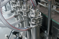 Machine de remplissage et de bouchage automatique à 4 têtes pour sirop et liquides oraux, conforme GMP, remplisseur de haute précision