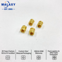 Malaxy Insert fileté cylindrique moleté de haute qualité, sur mesure, M2 M2.5 M3 M4 M5, en laiton C3604 (laiton)