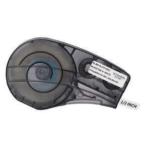 Ruban adhésif vinyle noir sur blanc compatible M21-500-595-WT résistant aux intempéries pour imprimante d'étiquettes <span class=keywords><strong>Brady</strong></span> <span class=keywords><strong>BMP21</strong></span>-<span class=keywords><strong>PLUS</strong></span> pour <span class=keywords><strong>BMP21</strong></span> <span class=keywords><strong>BMP21</strong></span>-LAB - Product Image 1