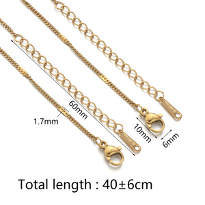 Collar de Acero Inoxidable, Chapado en Oro de 18k, Cadena de Clavícula de Acero Titanio en Forma de U, Accesorio de Joyería para Regalo - Product Image 4