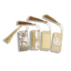 Marque-page en métal de haute qualité, personnalisé, en émail, fantaisie, doré, pour cadeaux en gros - Product Image 1