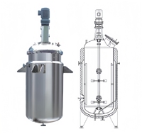 Cuve de Fermentation Industrielle ZONFUN pour Yaourt/Lait, Moteur Contrôlé par PLC, Verre Borosilicate Haute Qualité, Capacité 2-1000L