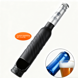 Ouvre-bouteille en métal personnalisé Options de découpe par fil CNC Base en acier inoxydable + Matériaux en option pour une utilisation promotionnelle/quotidienne - Product Image 2