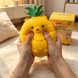Juguete Antiestrés de Peluche Extra Grande con Forma de Durazno, Fresa y Piña, en Caja de Color, Juguete Blandito - Product Image 3