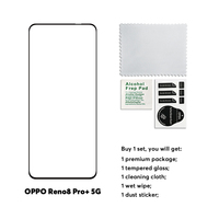 Protecteur d'écran, 3 pièces, en verre trempé pour téléphone portable OPPO Reno 8 Pro + 5G