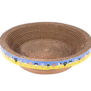 Cat Scratching Basin Corrugated <b>Paper</b> Cartoon <b>Pattern</b> Sticker Bowl For Cats Small Medium Large Extra Large Size - Product Image 5