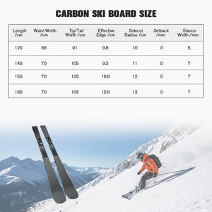 Accessoires de sports d'hiver OEM 120 - 160cm Équipement de snowboard <span class=keywords><strong>Planche</strong></span> de ski haute performance en fibre de carbone en peuplier - Product Image 2