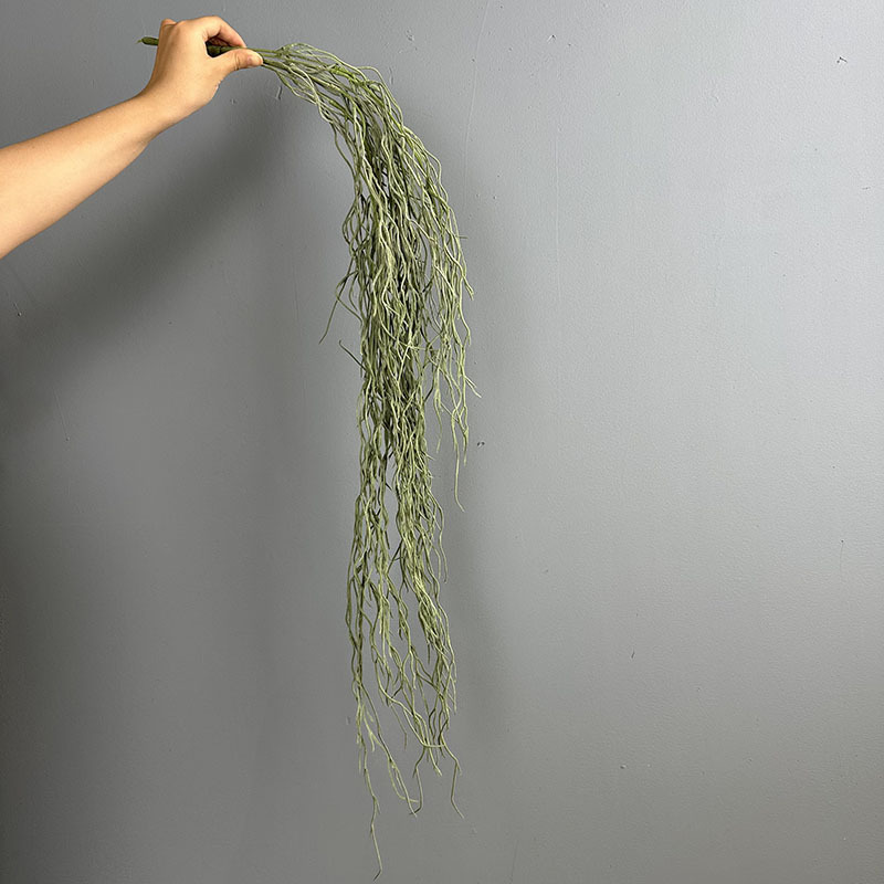 Barba da vecchio da appendere al muro - rattan grigio bianco