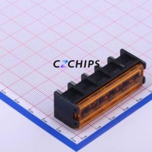 DBT50G-9.5-5P-BK-P OGC Barrier Terminal Block Through hole,P=9.5mm Connector With Cover Plate 9.5mm 1x5P Straight Pin - Product Image 1