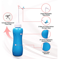 Bouteille de bidet portable écologique bleue de 450 ml, vaporisateur manuel pour toilettes, en plastique durable, pour femmes et bébés