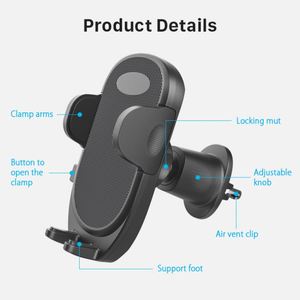 Soporte de Alta Calidad para Teléfono Móvil, Clip para Ventilación de Aire Acondicionado de Coche, Soporte para Celular en Rejilla de Ventilación - Product Image 6
