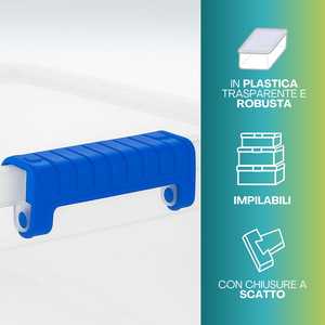 Clear Plastic <b>Storage</b> <b>Bins</b> 65L With Lids And Snap Locks For Organizing Clothes And Household Items - Product Image 3