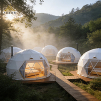 Chambres d'hôtel modulaires préfabriquées, maison igloo de jardin, dôme géodésique de 6m, 7m, 8m pour le glamping