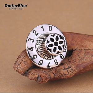 विंटेज शास्त्रीय शैली चांदी गिटार नॉब 29x17 नॉब्स - Product Image 6