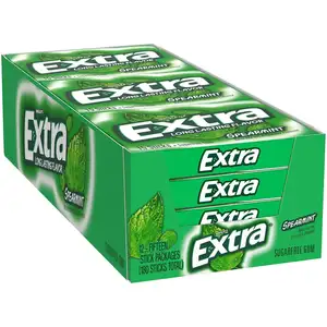 Extra Spearmint Sugar Free Chewing Gum (Pack of 15) American Candy Gum Supplier