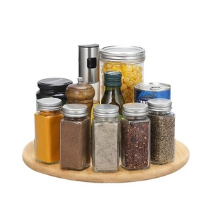 Plateau de service rotatif en bambou Huasen, rond, 12 pouces, pour la présentation de fromages et de fruits, utilisation sur comptoir de cuisine - Product Image 5