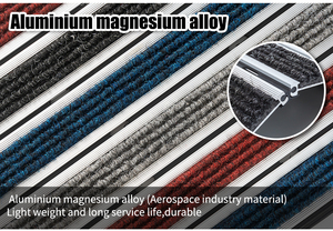 Handmade Dễ dàng cài đặt thương mại cửa mat loại bỏ lối vào cho sàn phẳng hoặc cầu thang Polypropylene kim loại nhôm nhà sử dụng - Product Image 4