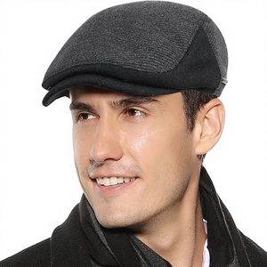 Boina con Logotipo Personalizado al por Mayor, Estilo Inglés, de Lona de Algodón, Unisex, Estilo Artista, Parte Superior Plana, Ajustable, para Exteriores - Product Image 1
