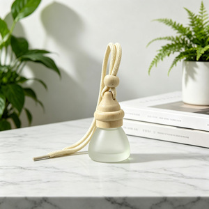 Zhesheng <b>Car</b> Air Freshener Pendant Empty Glass Bottle Small <b>Tower</b> Shaped Conical For Interior Decoration European Style - Product Image 3