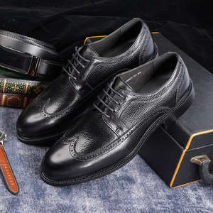 Zapatos Oxford de Fiesta para Hombre 2025, de Cuero de Grano Completo de Fujian, de Lujo, Impermeables, Transpirables, Cómodos, con Cordones y que Aumentan la Altura - Product Image 3