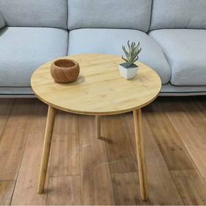 Table basse ronde en bambou Samexi 480x520mm, table à thé moderne faite à la main pour salon, canapé, chambre, balcon - Product Image 5