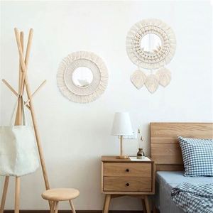 Decoración Bohemia para colgar en la pared, país para dormitorio, escritorio de madera más Popular, cestas de estilo nórdico para mujer, Marco, decoración del hogar, arte - Product Image 6