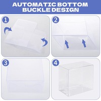 Boîtes de rangement transparentes en plastique personnalisées, anti-poussière, pour collectionneurs de cartes à collectionner, pour TCG