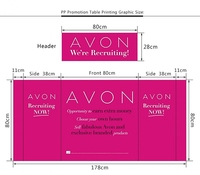 Support de bannière de table promotionnel de haute qualité, présentoir graphique de campagne, comptoir publicitaire, présentoir de table (avec impression papier)