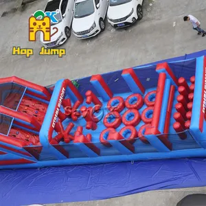 Hosale Commercial Inflatable Bounce Castle Slide For Kids Customized Giant Adults Race Game Inflatable Obstacle Course