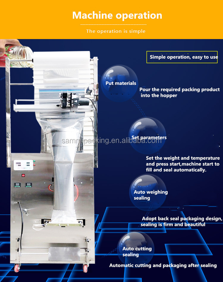 Factory price hot selling 1kg sugar rice salt nuts grain packing machine/1kg grain packaging/bagging machine
