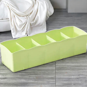 5 Grid Plastic Organizer <strong>Storage</strong> <strong>Box</strong> <strong>Tie</strong> Bra Socks Drawer Cosmetic Divider Small Item <strong>Storage</strong> <strong>Box</strong> - Product Image 5