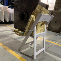 Chaise Wimbledon en résine plastique blanche confortable, capacité d'usine, approvisionnement en usine, chaise pliante blanche pour mariage