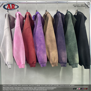 Ensemble <span class=keywords><strong>de</strong></span> pantalons <span class=keywords><strong>de</strong></span> survêtement à capuche avec fermeture éclair en polaire rétro en coton <span class=keywords><strong>polyester</strong></span> pour femmes et hommes - Product Image 3