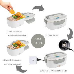 Scaldavivande elettrico 2 in 1 contenitore rimovibile in acciaio inossidabile con borsa isolante per ufficio auto - Product Image 3
