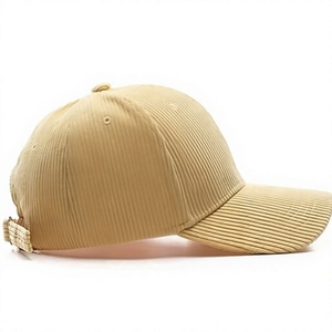 Casquette de baseball unisexe en velours côtelé, couleur unie, fermeture à boucle réglable, chapeau à 6 panneaux, style décontracté, pour adultes, à porter en toutes saisons - Product Image 1