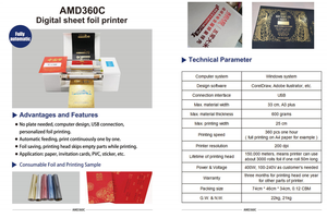 A3 Print Size Hot <strong>Foil</strong> Ribbon Printing Machine AMD360C 33cm Automatic Hot Stamping <strong>Foil</strong> Machine 300dpi Hot Stamping Machine - Product Image 6