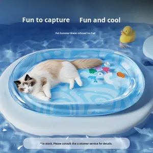 Şişme köpek su yatağı 2025 kalınlaşmış duyusal su Paly Mat Anti-Scratch tasarım sıkılmış kapalı kediler için Pet su yatağı - Product Image 1
