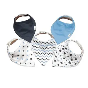 Newest Design Soft Pure Cotton Absorbent Plain Color Personalized Competitive Price Bandana Bibs For Girls Boys At Lowest Price