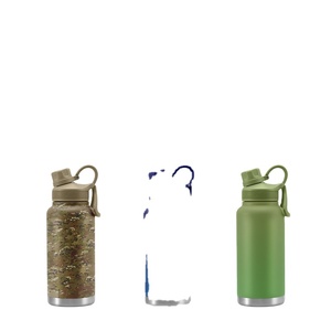 Bouteille d'eau isotherme de haute qualité 32 oz, chic, pour la gym et les voyages, à double paroi, pour boissons chaudes et froides, avec 2 couvercles - Product Image 6