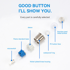 Interruptor de botón de Metal autoblocante de reinicio automático de 12/16/22mm, resistente al agua, modificación de coche Circular pequeña, orificio de montaje de 12mm para 12V - Product Image 5
