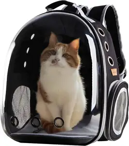 Mochila de transporte para gatos, bolsa de burbujas, cápsula espacial transparente, portador de mascotas, mochila de senderismo para perros, portador de viaje aprobado por la aerolínea