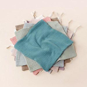 Wholesale Newborn 100% Cotton 4 Layers Soft Baby Washcloths Gauze Muslin Baby Drool <strong>Bibs</strong> Burp Cloth