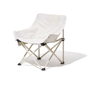 Chaise pliante 41x60x66cm ronde, portable, pour extérieur, jardin, camping, avec dossier et soutien lombaire - Product Image 2