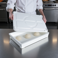 Boîte d'épreuvage empilable de pâte à pain et à pizza en PP de qualité alimentaire avec chariot Boîte de roulement de cuisson fermentée au levain